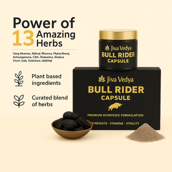 Bull Rider Capsule- Ayurvedic Medicine For Strength, Stamina & Immunity - Image 2