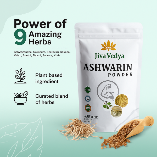 Ashwarin Powder- Ayurvedic Weight Gain Powder For Men - Image 2